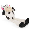 Picture of goDog Checkers Skinny Cow Squeaky Plush Dog Toy, Chew Guard Technology - White, Small