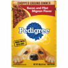 Picture of PEDIGREE CHOPPED GROUND DINNER Adult Soft Wet Dog Food, Bacon and Filet Mignon Flavor, 3.5 oz Pouches, 16 Pack