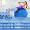 Picture of Signature Fitness Anti-Burst and Slip Resistant Exercise Ball Yoga Ball Fitness Ball Birthing Ball with Quick Pump, 2,000-Pound Capacity, Blue, 34-inch, XLL