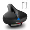 Picture of ROCKBROS Bike Seat Comfort Bike Saddle Mountain Bicycle Accessories for Men Women Soft Wide Bike Seat Cushion Dual Shock Absorbing with Reflective Strip