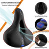 Picture of ROCKBROS Bike Seat Comfort Bike Saddle Mountain Bicycle Accessories for Men Women Soft Wide Bike Seat Cushion Dual Shock Absorbing with Reflective Strip