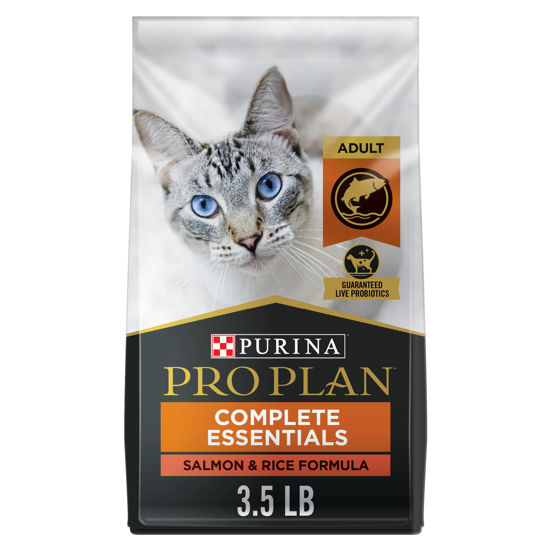 Picture of Purina Pro Plan High Protein Cat Food With Probiotics for Cats, Salmon and Rice Formula - 3.5 lb. Bag