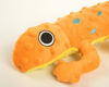 Picture of goDog Amphibianz Gecko Squeaky Plush Dog Toy, Chew Guard Technology - Orange, Large