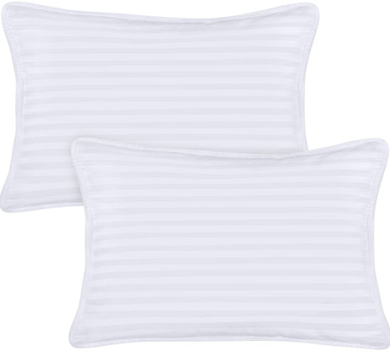 Picture of Utopia Bedding Toddler Pillow (White, 2 Pack), 12x20 Pillows for Sleeping, Soft and Breathable Cotton Blend Shell, Polyester Filling, Small Kids Pillow Perfect for Toddler Bed and Travel