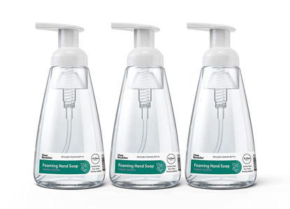 Picture of Clean Revolution Ready to Use Foaming Hand Soap| Three Pack | Jumbo 15oz Bottles | Gentle, Moisturizing & Eco-Friendly | Real Essential Oils | Forest Escape | 45 Total Fl Oz, Clear