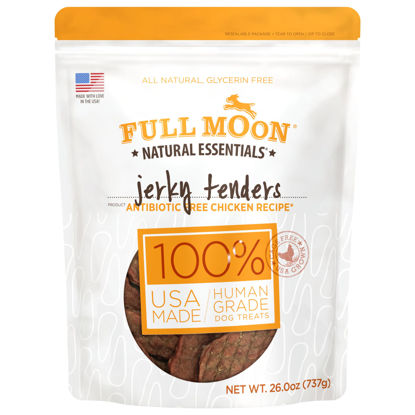 Picture of Full Moon Chicken Jerky Tenders Healthy All Natural Dog Treats Human Grade Made in USA 26 oz