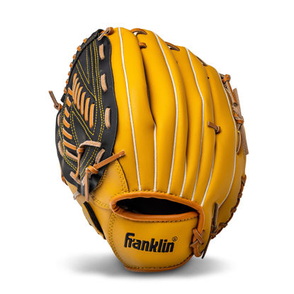 Picture of Franklin Sports Baseball and Softball Glove - Field Master - Baseball and Softball Mitt , 13" - Modified Trapeze Web , Tan