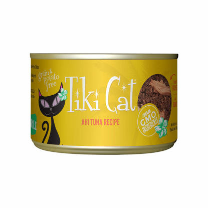 Picture of Tiki Cat Grill, Ahi Tuna, High-Protein and 100% Non-GMO Ingredients, Wet Whole Foods Cat Food for All Life Stages, 6 oz. Cans (Pack of 8)