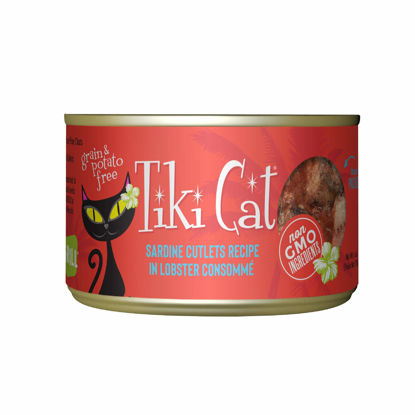 Picture of Tiki Cat Grill Wet Cat Food, Sardine Cutlets, 6 oz. Cans (8 Count)