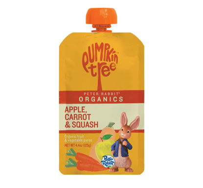 Picture of Pumpkin Tree Peter Rabbit Organics Apple, Carrot and Squash Puree, 4.4 Ounce (Pack of 10)