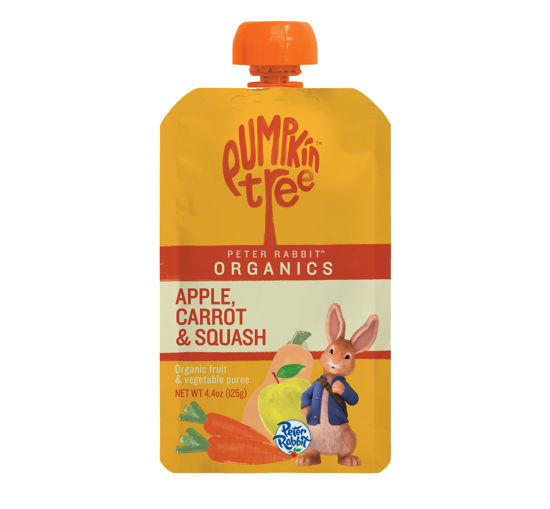 Picture of Pumpkin Tree Peter Rabbit Organics Apple, Carrot and Squash Puree, 4.4 Ounce (Pack of 10)