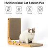 Picture of FUKUMARU Cat Scratcher, 18.9 Inch L Shape Cat Scratch Pad, Vertical Cat Scratcher Wall Mounted, Cat Scratching Cardboard with Ball Toy for Indoor Cats