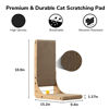 Picture of FUKUMARU Cat Scratcher, 18.9 Inch L Shape Cat Scratch Pad, Vertical Cat Scratcher Wall Mounted, Cat Scratching Cardboard with Ball Toy for Indoor Cats