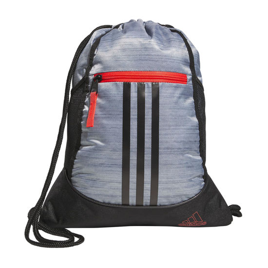 Picture of adidas Alliance 2 Sackpack Draw String Bag, Two Tone Grey Two/Black/Bright Red, One Size