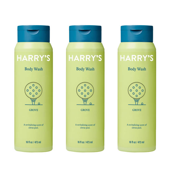 Picture of Harry's Men's Body Wash Shower Gel - Grove, 16 Fl Oz (Pack of 3)