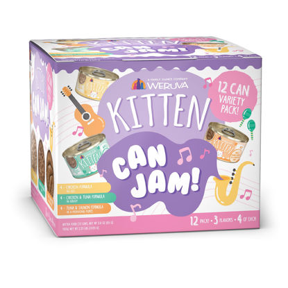 Picture of Weruva Kitten, Kitten Can Jam! Variety Pack, 3oz Can (Pack of 12)