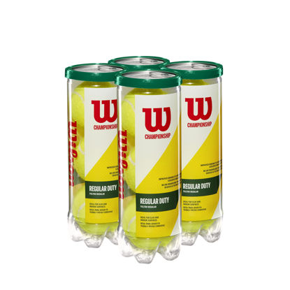 Picture of WILSON Sporting Goods Champ RD Tennis Ball - 4 Can Pack,Yellow,4 Can Pack (12 Balls),WRT100304