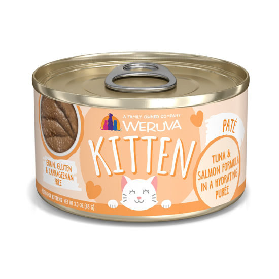 Picture of Weruva Kitten, Tuna & Salmon Formula in a Hydrating Purée 3oz Can (Pack of 12)