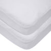 Picture of American Baby Company 2 Pack Waterproof Fitted Crib and Toddler Mattress Protector, Quilted and Noiseless Crib & Toddler Mattress Pad Cover, White (Little Lamb), 52"x28"x9"