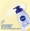 Picture of NIVEA Oil Infused Vanilla and Almond Oil Body Lotion, Non-Greasy Vanilla Scented Lotion Moisturizes for 24+ Hours, 16.9 Fl Oz Pump Bottle