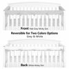 Picture of TILLYOU 3-Piece Padded Baby Crib Rail Cover Protector Set from Chewing, Safe Teething Guard Wrap for Standard Cribs, 100% Silky Soft Microfiber Polyester, Fits Side and Front Rails, Minky Pale Grey