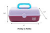 Picture of Claire's Features - Caboodles Makeup Case, Pretty in Petite Tote, Medium Organizer Storage Box with Mirror - Lavender & Violet: 9 x 5.5 x 3.8 inches