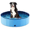 Picture of Jasonwell Foldable Dog Pool Collapsible Hard Plastic Dog Swimming Pool Portable Kiddie Pool Pet Pool Doggie Wading Pool Bath Tub for Puppy Small Medium Large Dogs Cats and Kids 32"