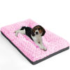 Picture of POCBLUE Deluxe Washable Dog Bed for Small Dogs Dog Crate Mat 24 inch Comfy Fluffy Kennel Pad Anti-Slip for Dogs Up to 25 lbs, 24" x 17", Pink