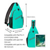 Picture of MOSISO Sling Backpack, Multipurpose Crossbody Shoulder Bag Travel Hiking Daypack, Light Cyan, Medium