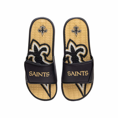 Picture of FOCO New Orleans Saints NFL Mens Wordmark Gel Slides - L