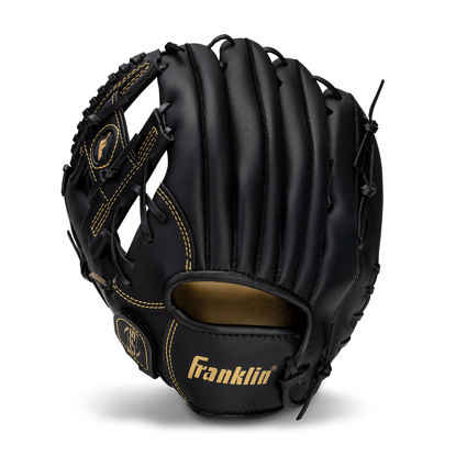 Picture of Franklin Sports Baseball + Softball Glove - Field Master Baseball + Softball Mitt - Adult + Youth Glove - Men's + Women's Baseball + Softball Gloves - Left Hand Throw - 11" - Gold