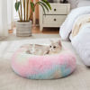 Picture of WESTERN HOME WH Calming Dog & Cat Bed, Anti-Anxiety Donut Cuddler Warming Cozy Soft Round Bed, Fluffy Faux Fur Plush Cushion Bed for Small Medium Dogs and Cats