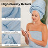 Picture of Orighty Bath Towels Pack of 4(27’’ x 54’’) - Soft Feel Microfiber Bath Towel, Highly Absorbent Microfiber Towels for Body, Quick Drying, Microfiber Bath Towels for Sport, Yoga, SPA, Fitness - Blue