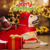 Picture of BWOGUE Santa Dog Costume Christmas Pet Clothes Santa Claus Riding Pet Cosplay Costumes Party Dressing up Dogs Cats Outfit for Small Medium Large Dogs Cats