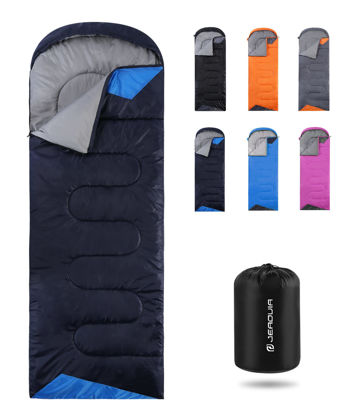 Picture of Sleeping Bags for Adults Warm Weather -Backpacking Ultralight Waterproof Sleeping Bag for Boys Girls Youth for Camping Hiking Outdoor Travel Hunting with Compression Sack