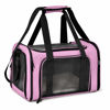 Picture of Henkelion Pet Carrier for Small Medium Cats Dogs Puppies up to 15 Lbs, TSA Airline Approved, Soft Sided, Collapsible Travel - Pink