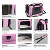 Picture of Henkelion Pet Carrier for Small Medium Cats Dogs Puppies up to 15 Lbs, TSA Airline Approved, Soft Sided, Collapsible Travel - Pink