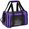 Picture of Henkelion Pet Carrier for Small Medium Cats Dogs Puppies up to 15 Lbs, Airline Approved Small Dog Carrier Soft Sided, Collapsible Travel Puppy Carrier - Purple