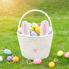 Picture of CubesLand Kids Easter Basket Empty Baby's First Easter Basket Easter Egg Hunt Baskets with Cute Rabbit Ears, 2-Piece Gifts Candies Storage Basket Cute Decor Easter Party Gifts 9.8 x 7.8 x 7.8"