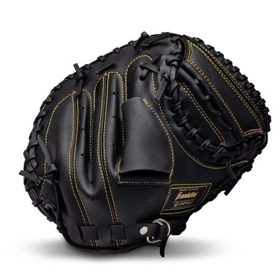 Picture of Franklin Sports Baseball and Softball Glove - Field Master - Baseball and Softball Mitt, Black/Gold, 31.5"