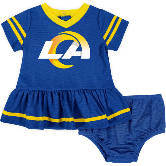 Picture of Gerber Girls' NFL Jersey Dress and Diaper Cover, Team Color, 6-12 Months