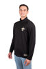 Picture of Ultra Game NFL Men's Super Soft Quarter Zip Long Sleeve T-Shirt, New Orleans Saints, Team Color, Small