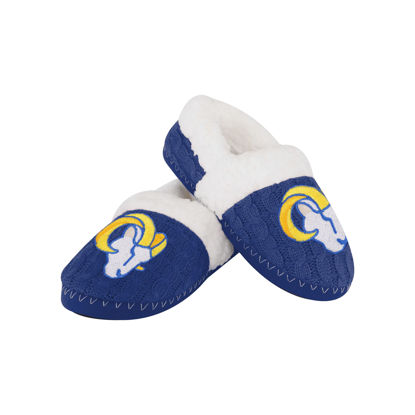 Picture of FOCO Los Angeles Rams NFL NFL Womens Team Color Moccasin Slipper - XL