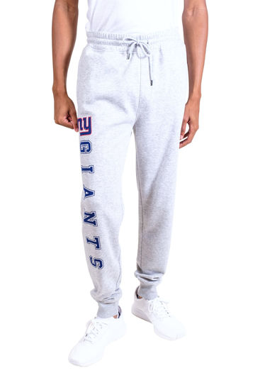 Picture of Ultra Game NFL Men's Super Soft Game Day Jogger Sweatpants, New York Giants, Heather Gray, XXX-Large