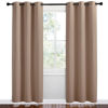 Picture of NICETOWN Short Window Curtains and Drapes, Set of 2, 42 by 78 Inch, Cappuccino, Thermal Insulated Solid Grommet Blackout Curtains/Drapes for Bedroom Samll Window