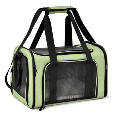 Picture of Henkelion Large Cat Carriers Dog Carrier Pet Carrier for Large Cats Dogs Puppies up to 25Lbs, Big Dog Carrier Soft Sided, Collapsible Travel Puppy Carrier - Large - Green