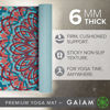 Picture of Gaiam Yoga Mat Premium Print Extra Thick Non Slip Exercise & Fitness Mat for All Types of Yoga, Pilates & Floor Workouts, Santorini, 6mm, 68" L x 24" W x 6mm