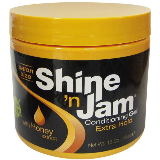 Picture of Shine N Jam Conditioning Gel Extra Hold 16 Ounce Jar (473ml) (3 Pack)