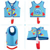 Picture of Pottwal Swim Vest for Kids - Swim Jacket for 3-6 Years (40-66LBS) - Buoyancy Aid Made of Neoprene & EPE - with Adjustable Crotch Strap - Sea Blue