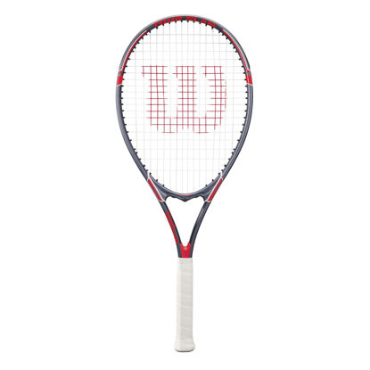 Picture of Wilson Tour Slam Adult Recreational Tennis Racket - Grip Size 3 - 4 3/8", Red/Grey